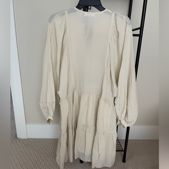 Anine Bing Madison dress in cream and black stripe, XXS - Picture 5 of 8